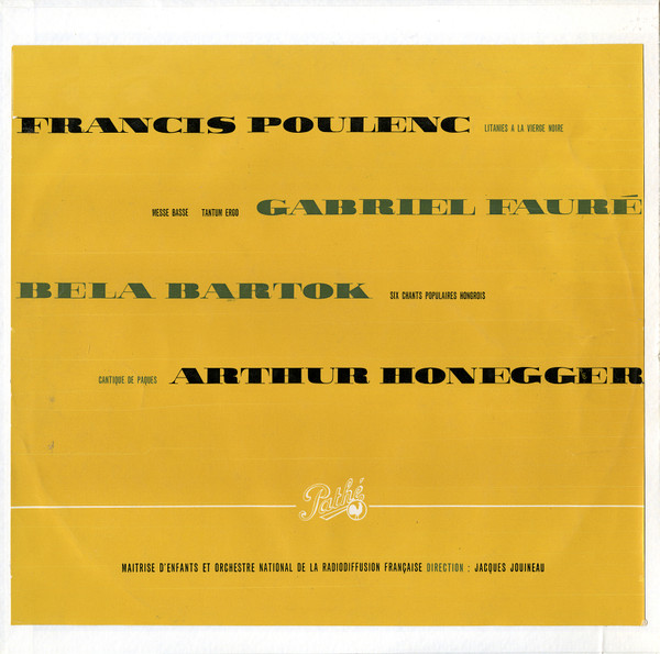 Litanies / Messe Basse Et Tantum Ergo / 6 Chants Populaires / Cantique De Paques
