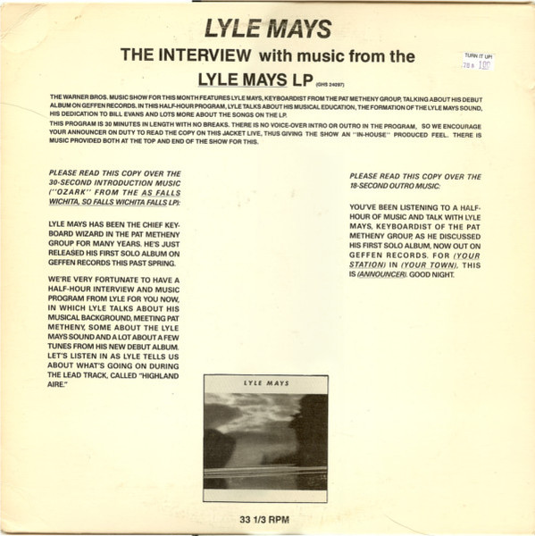 Interviews With Lyle Mays And Pat Metheny