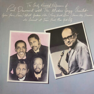 The Only Recorded Performance Of Paul Desmond With The Modern Jazz Quartet