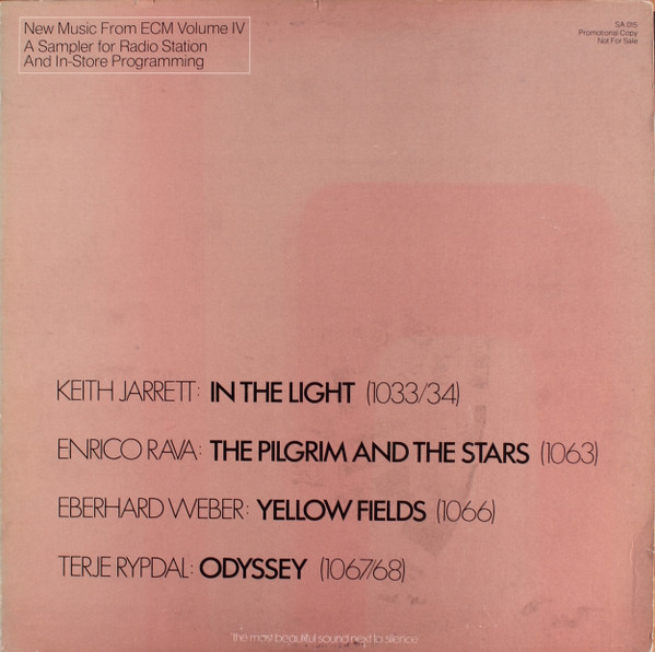 New Music From ECM Volume IV - A Sampler for Radio Station And In-Store Programming